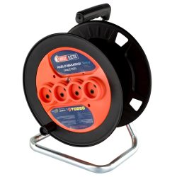 Котушка 4 гнізда 16A з/з для кабеля довжиною до 50м Horoz Electric