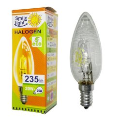 Галогенна лампа SLH20 B35 свічка 20W (25W жарівка) 235lm E14 2700K Smile light