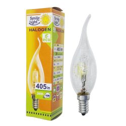 Галогенна лампа SLH30 BT35 свічка-вогник 30W (40W жарівка) 405lm E14 2700K Smile light