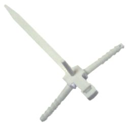 Хомут fi 6-110 (6-90) мм білий з дюбелем INSTAIL/Ziplex