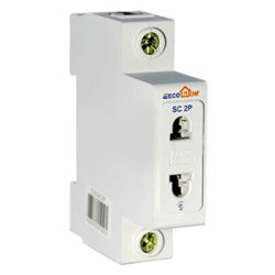 Розетка ECO SC 2P без заземлення 10А 250В на Din-рейку ECOHOME