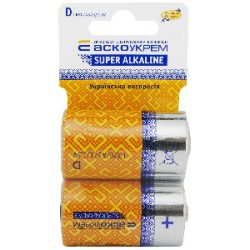 Батарейка лужна (аlkaline) D LR20, 1.5V АСКО (блістер)