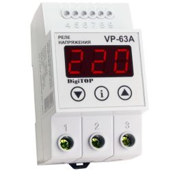 Обмежувач (реле) напруги Vp-63A V-protector на DIN-рейку, DigTOP