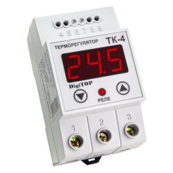 ТК-4 одноканальний цифровий терморегулятор з датчиком DS18B20 на DIN-рейку
