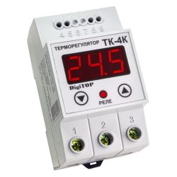 ТК-4к одноканальний цифровий терморегулятор з датчиком термопари ТХА 2м на DIN-рейку