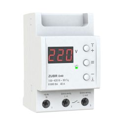 Обмежувач (реле) напруги  D40 40A (max 50A) 8800BA на DIN рейку, ZUBR