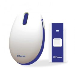 Дзвоник безпровідний 36 мелодій Е-375 2х1,5V/AA+кнопка 12V 23A 80m Feron