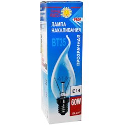 Лампа свічка-вогник SL60 60W BT35 E14 700Lm Smile light