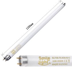 Люмінісцентна лампа SLT36 T8 830 36Вт 3000К G13 3350Lm Smile light